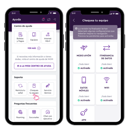 APN WOM Chile Verificar APN WOM desde App
