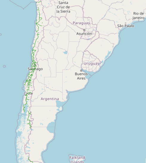 Cobertura fibra óptica Chile