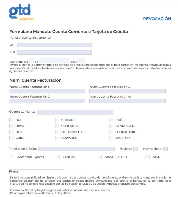 formulario GTD