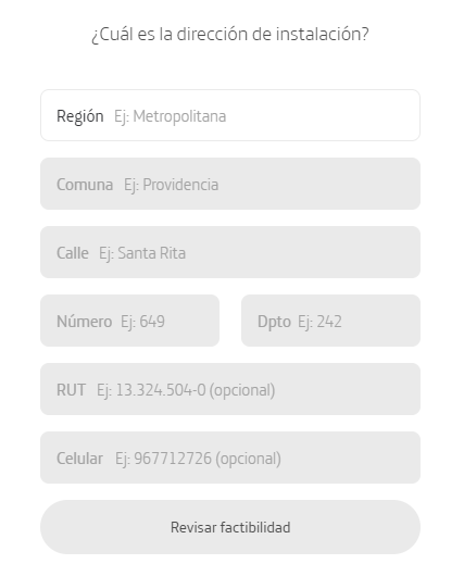 Formulario Movistar factibilidad Formulario Movistar factibilidad
