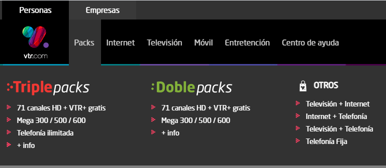 pack hogar vtr pack hogar vtr